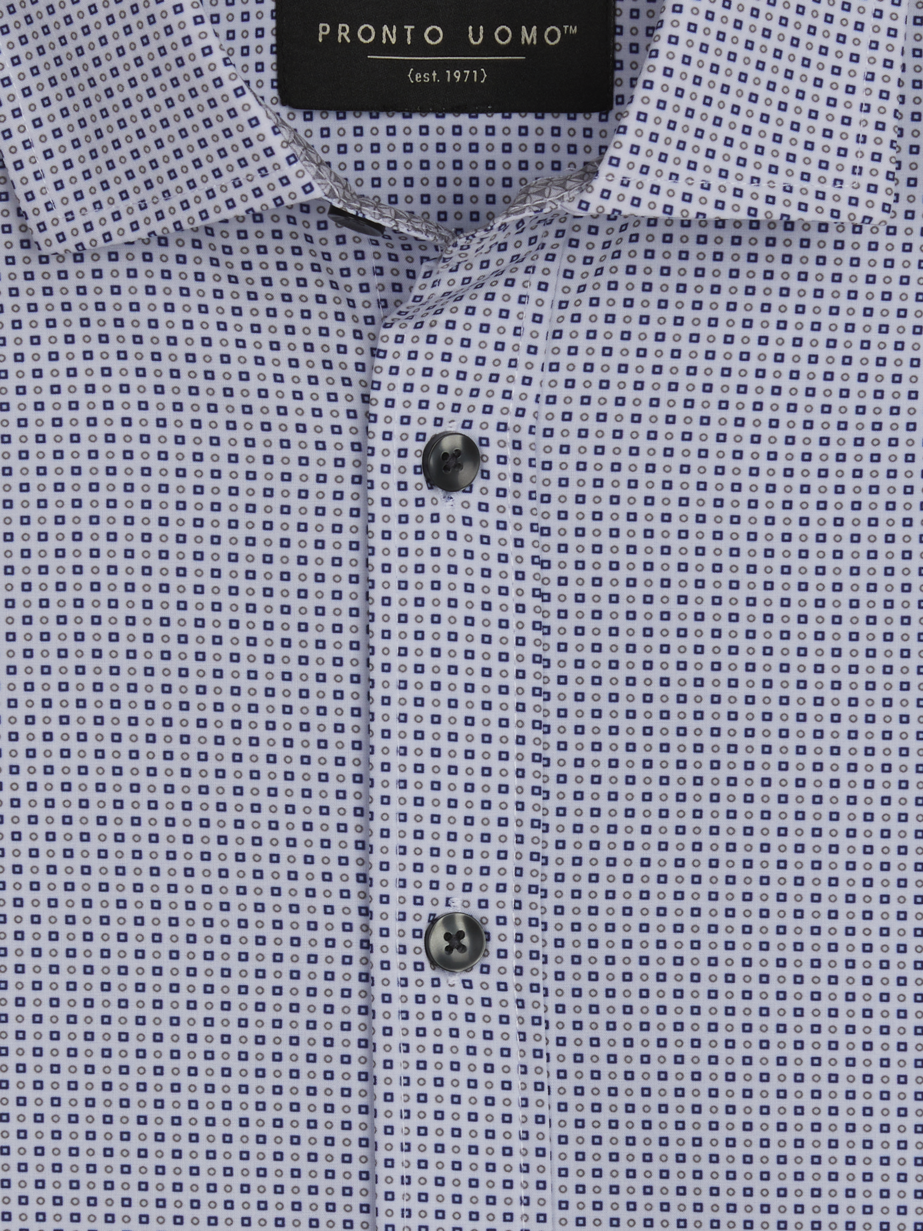 Modern Fit Geometric Print Button Up Shirt