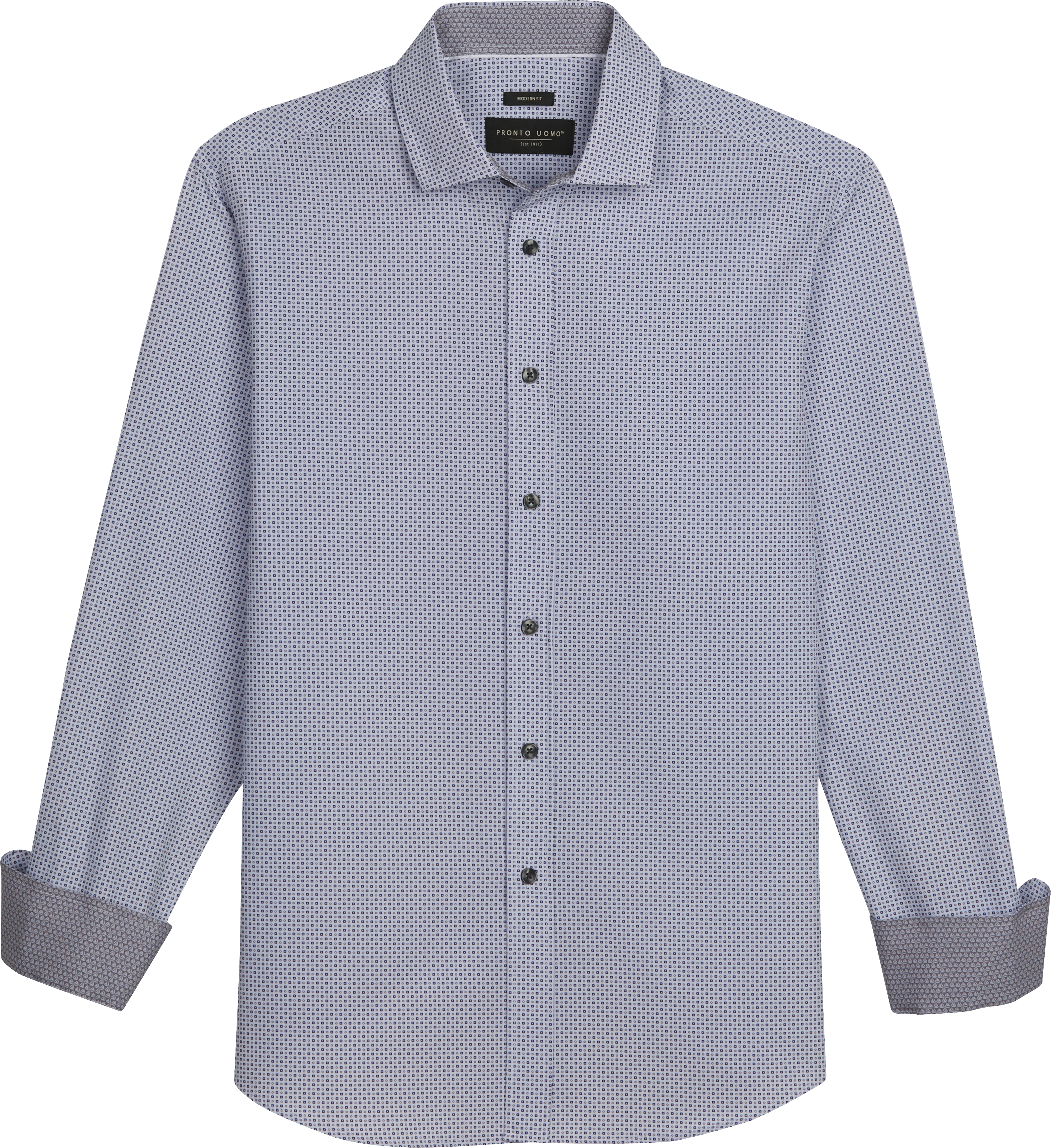 Modern Fit Geometric Print Button Up Shirt