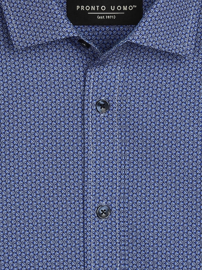 Pronto Uomo Modern Fit Mini Print Button Up Shirt
