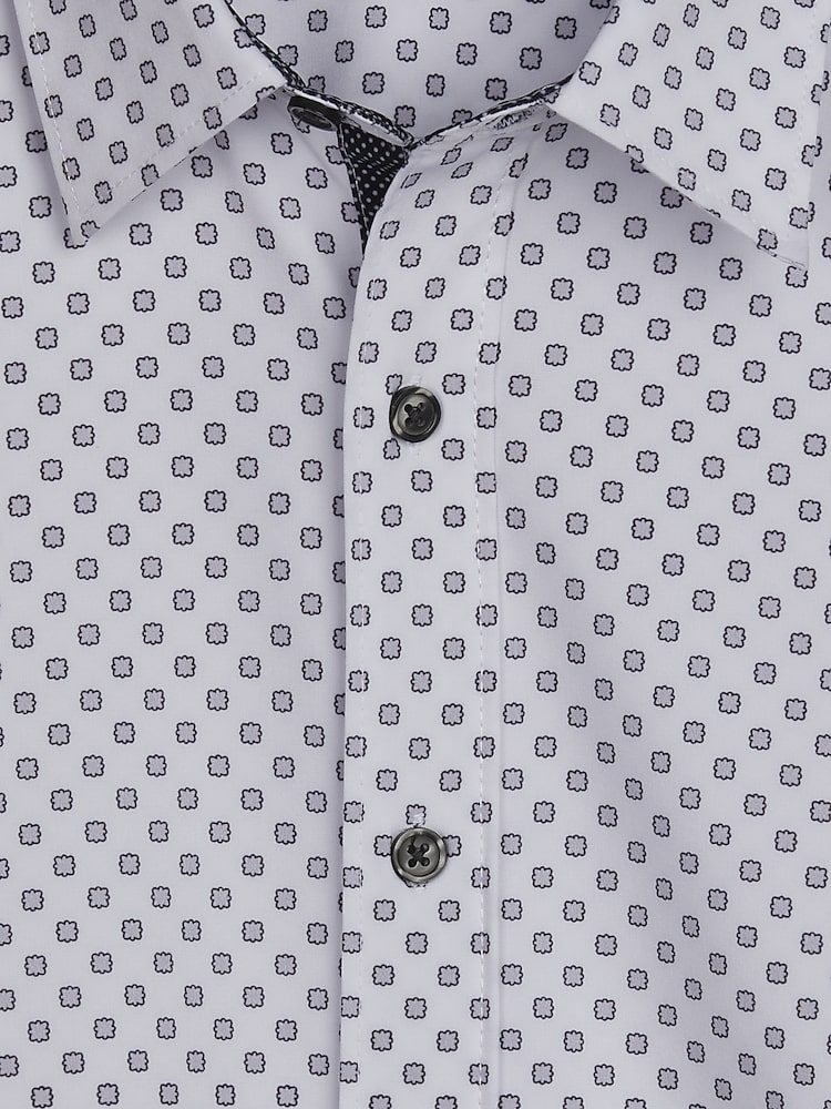 Con.Struct Slim Fit Performance 4-Way Stretch Geo Dot Button