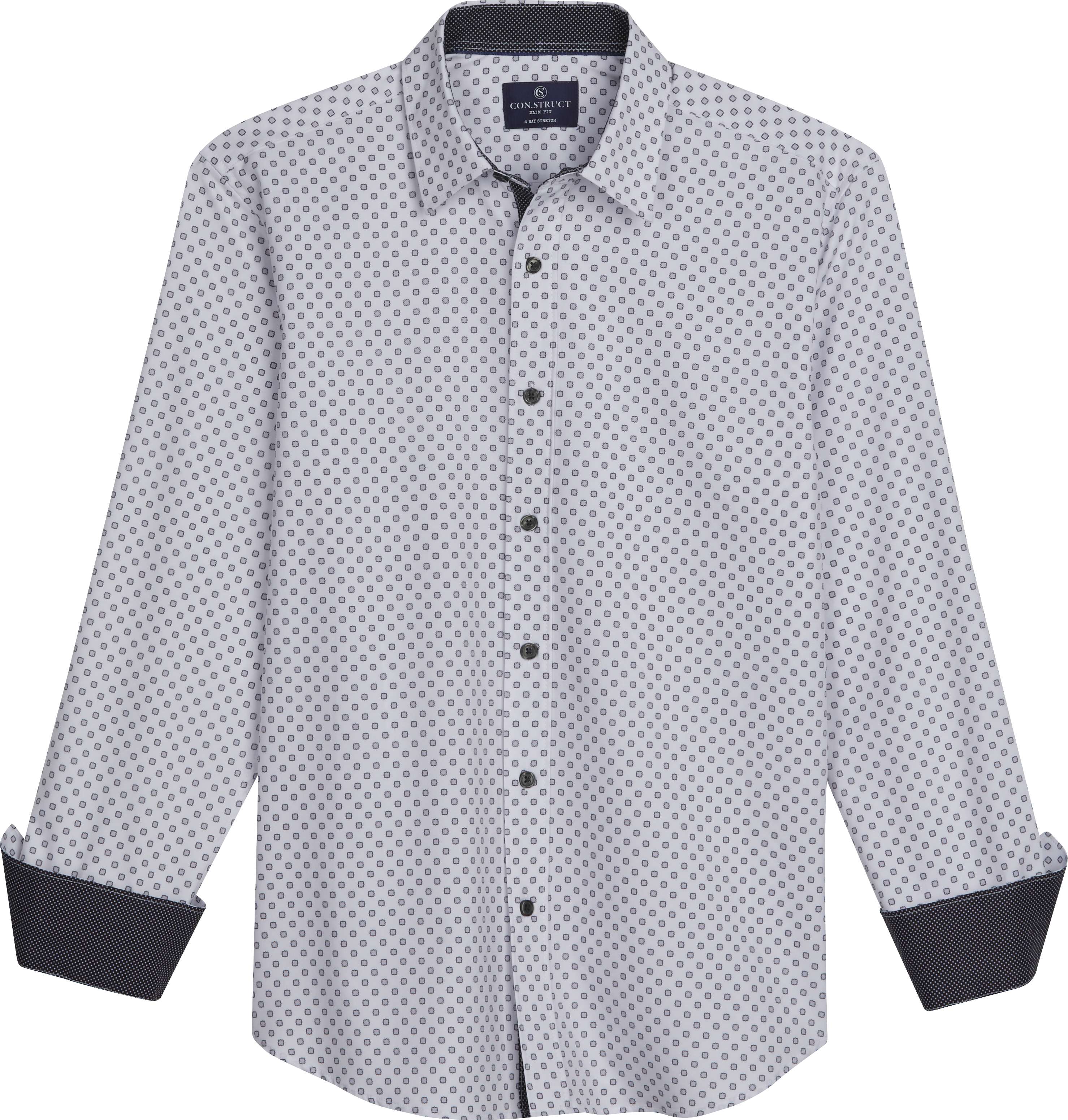 Slim Fit Performance 4-Way Stretch Geo Dot Button Up Shirt