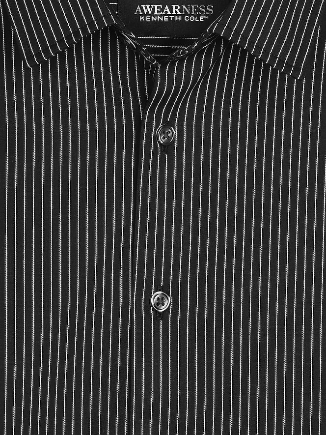Awearness Kenneth Cole Slim Fit Pinstripe Woven Button Up Shirt