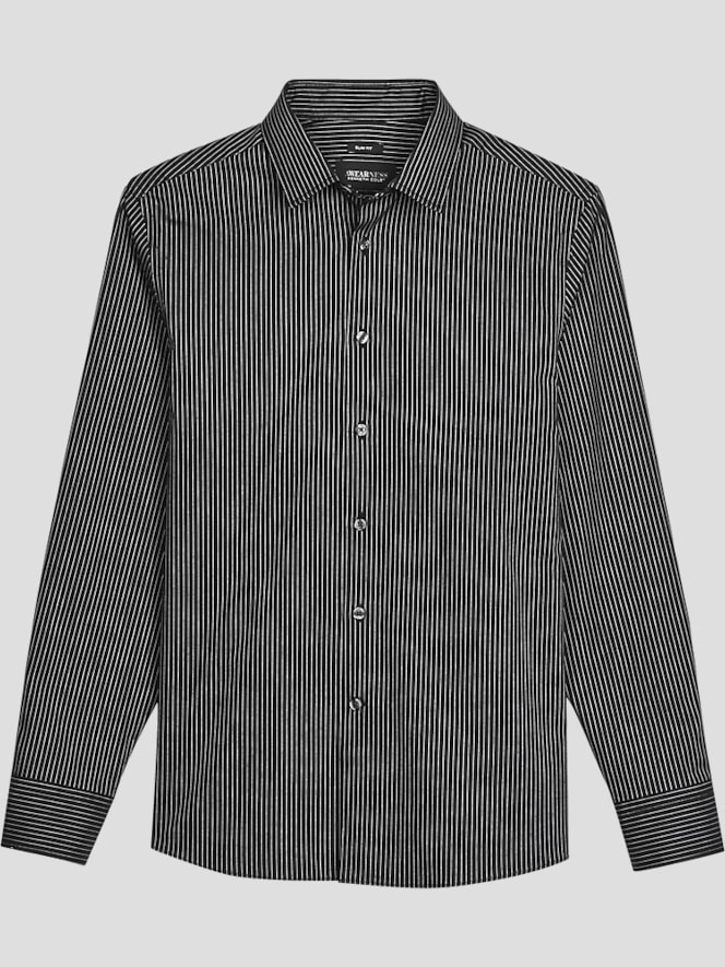 Awearness Kenneth Cole Slim Fit Pinstripe Woven Button Up Shirt