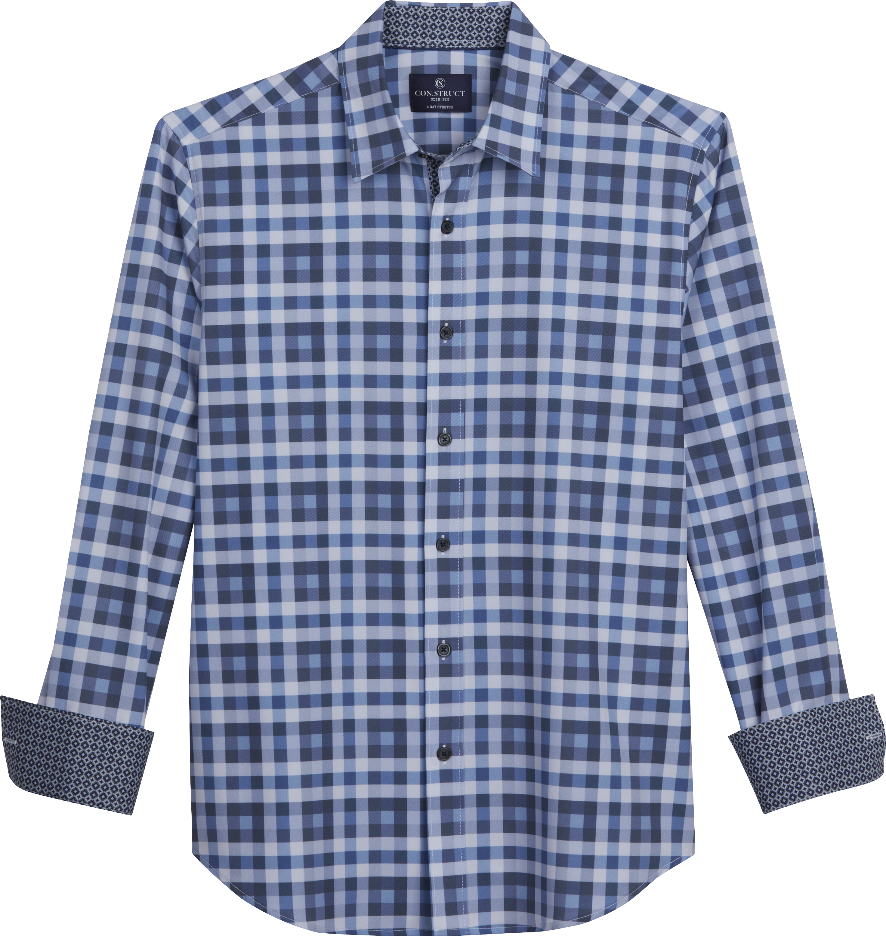 Slim Fit Performance 4-Way Stretch Tonal Check Sport Shirt