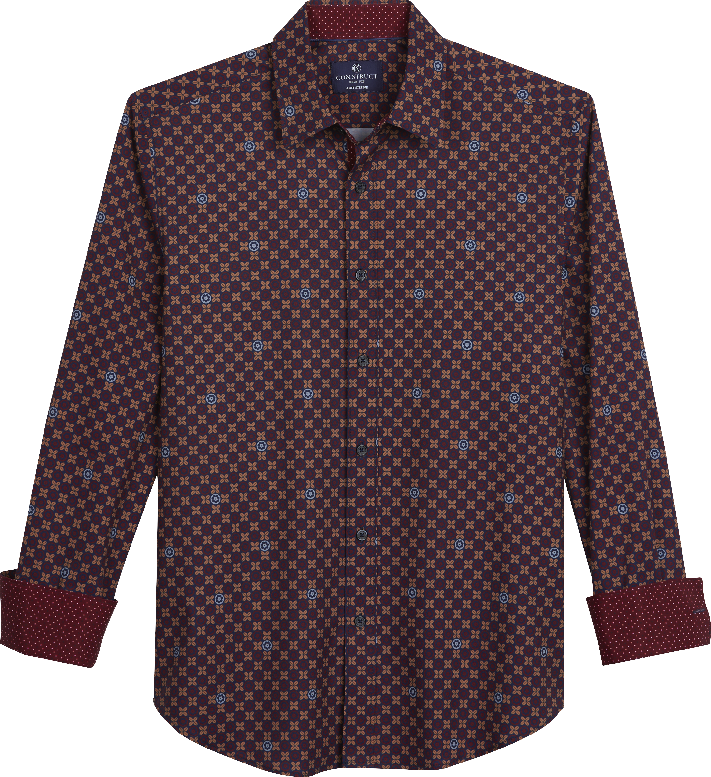 Con.Struct Slim Fit Performance 4-Way Stretch Button Up