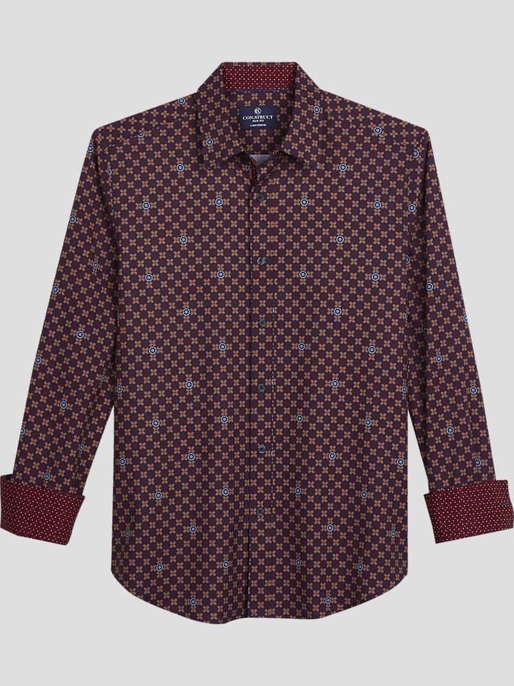 Burgundy dress up shirt outlet