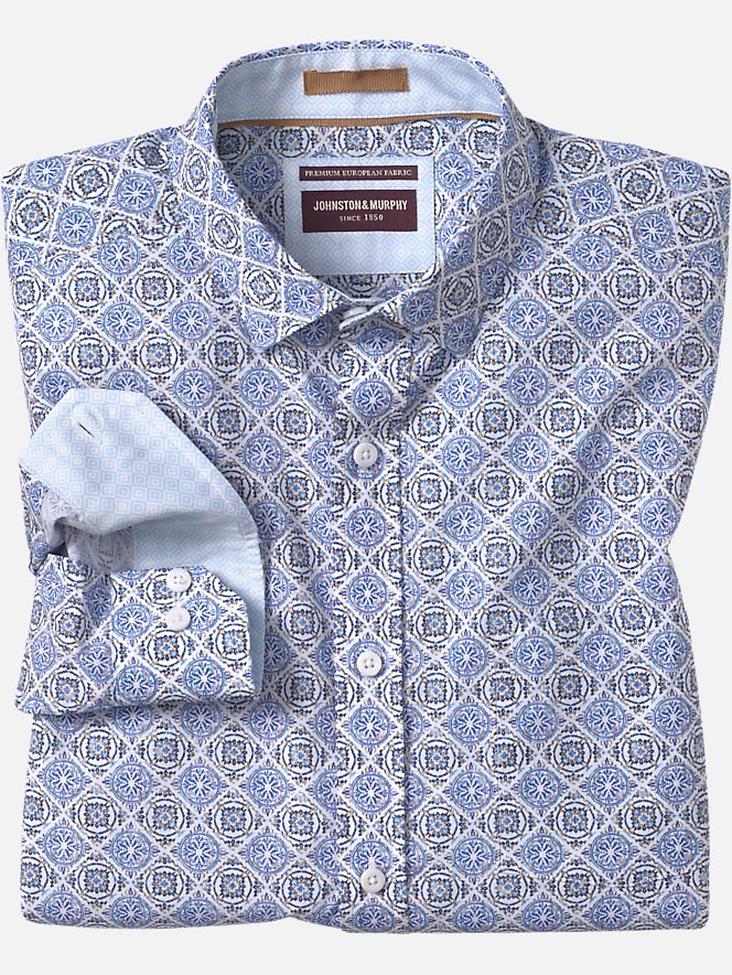 Johnston & Murphy Modern Fit Mosaic Sport Shirt | Sport Shirts | Men's ...