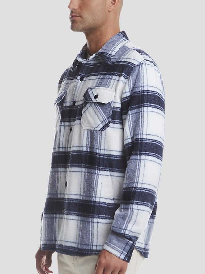 Weatherproof Vintage Classic Fit Brushed Plaid Shirt Jacket