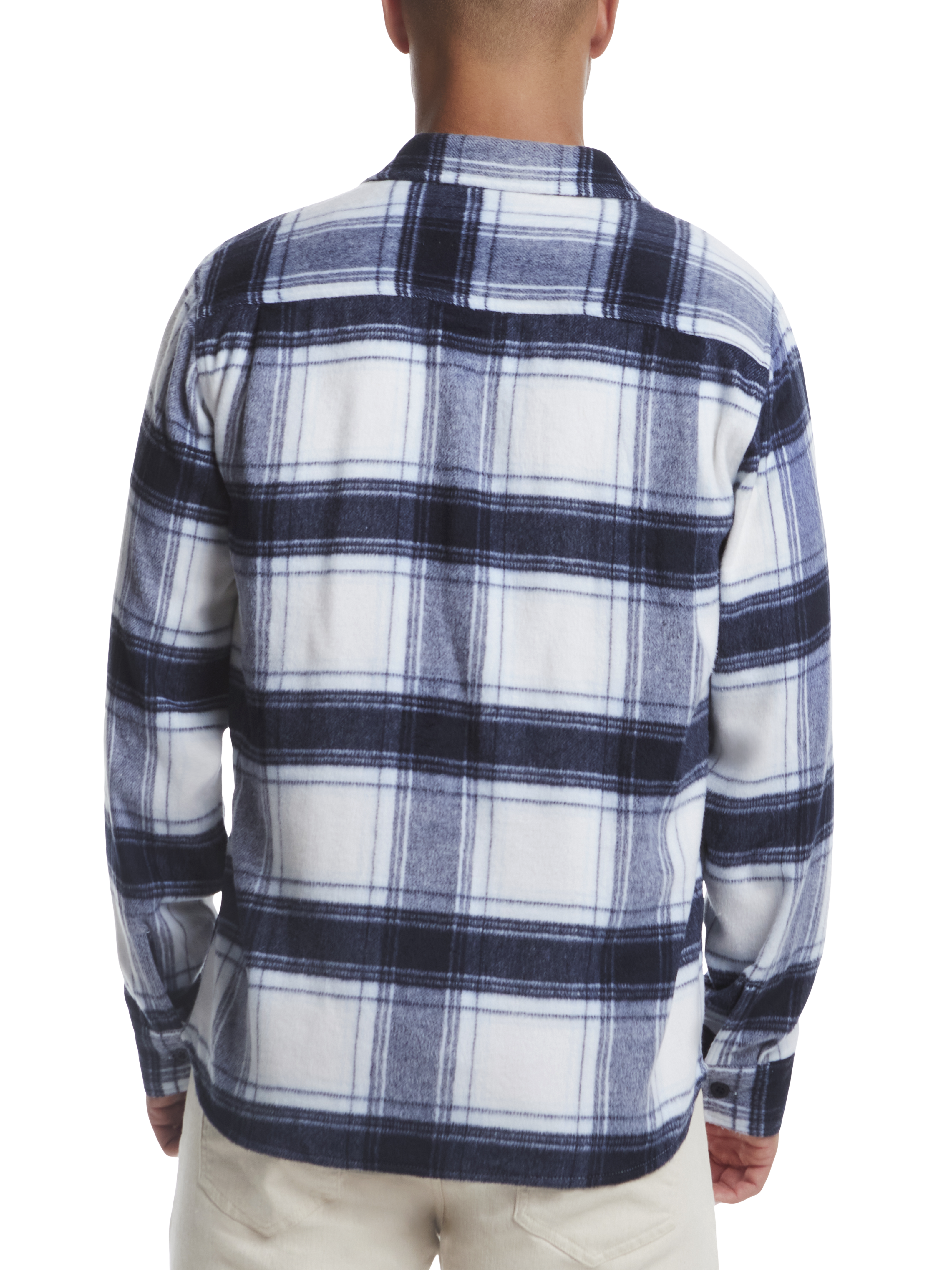 Classic Fit Brushed Plaid Shirt Jacket