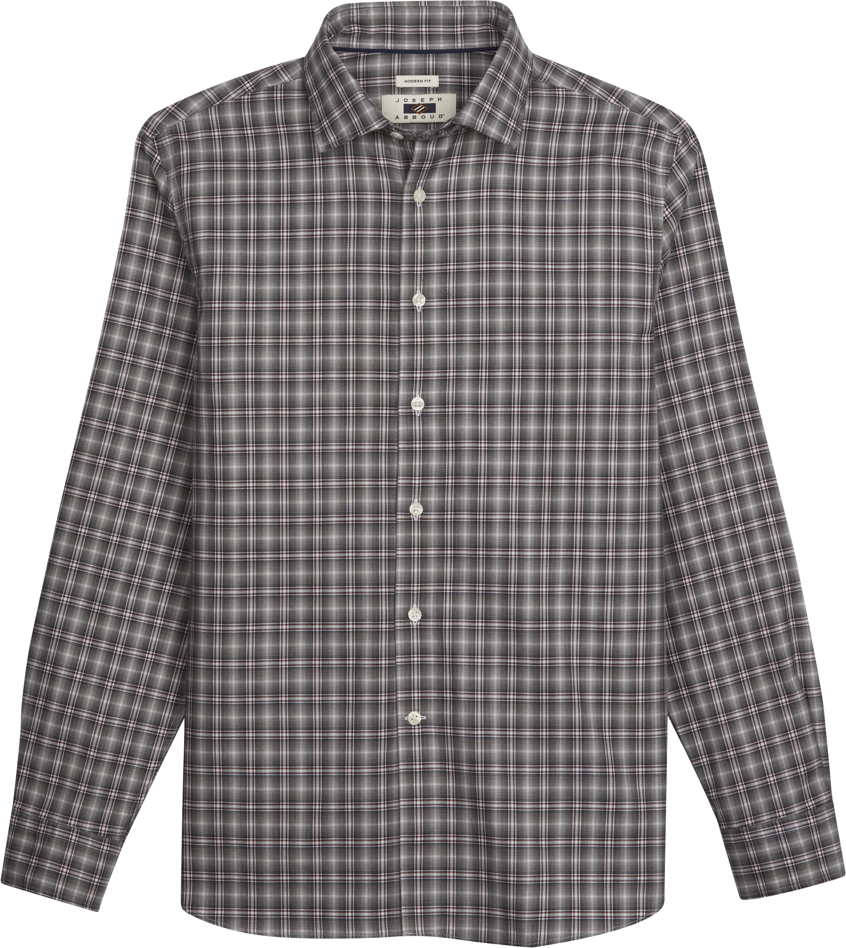 Modern Fit Lightweight Plaid Button Up Shirt