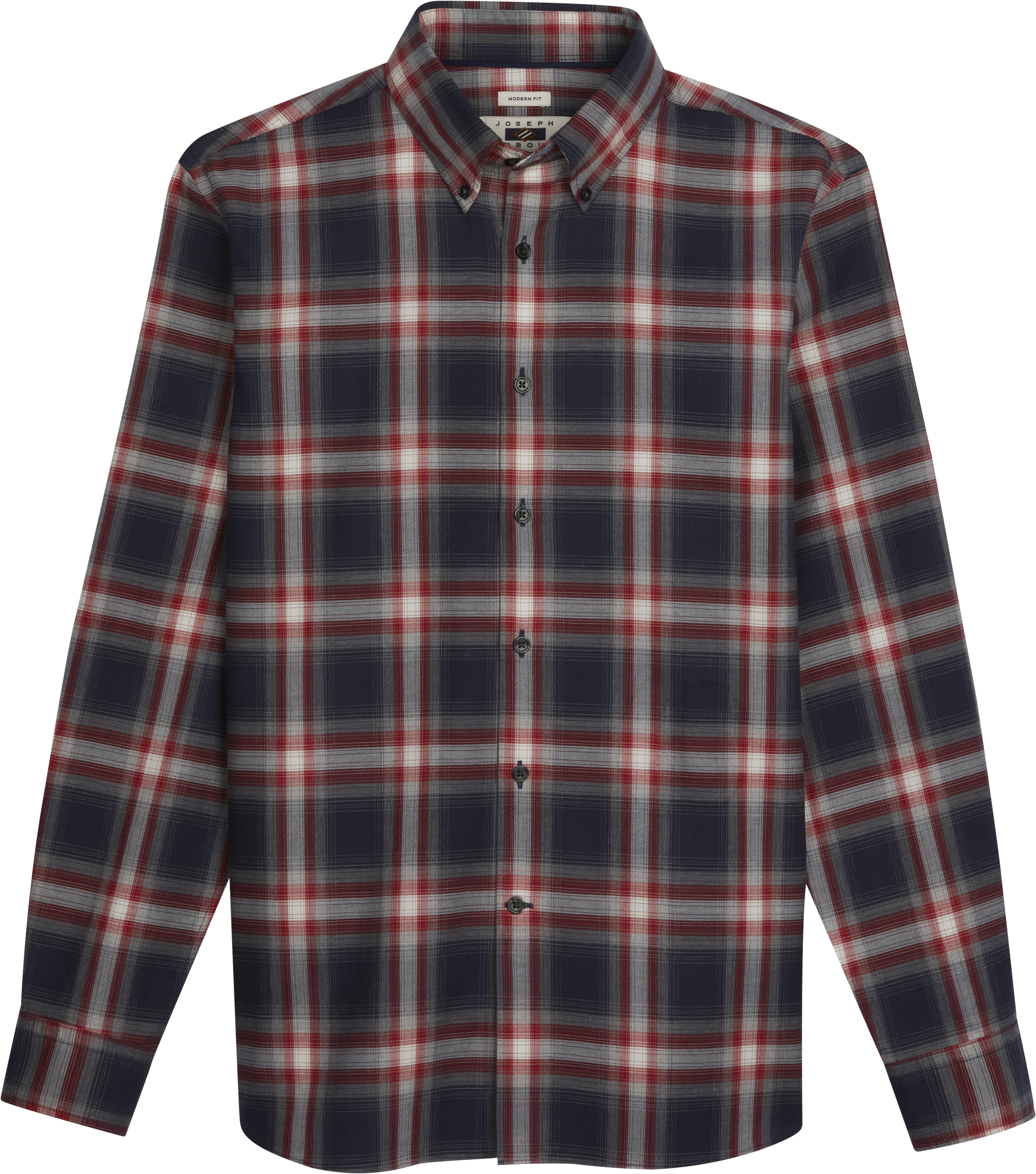 Modern Fit Lightweight Plaid Button Up Shirt