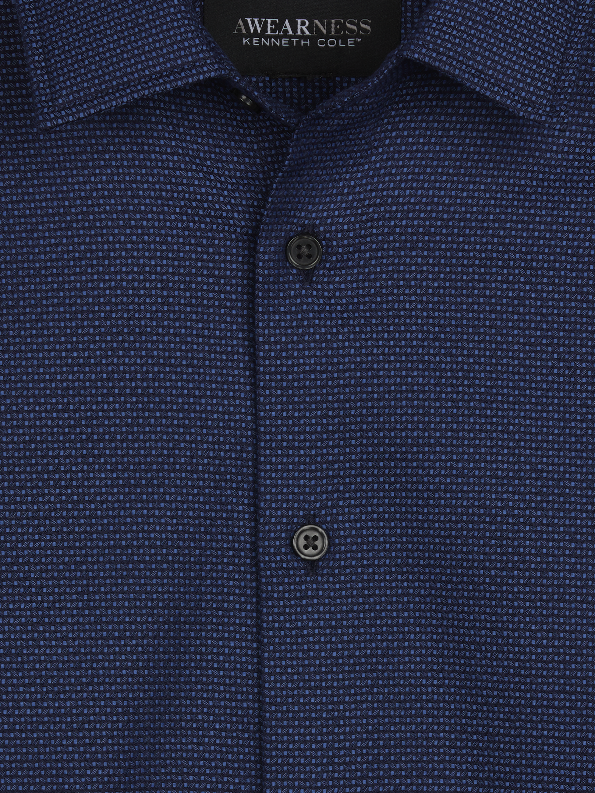 Slim Fit Textured Woven Button Up Shirt