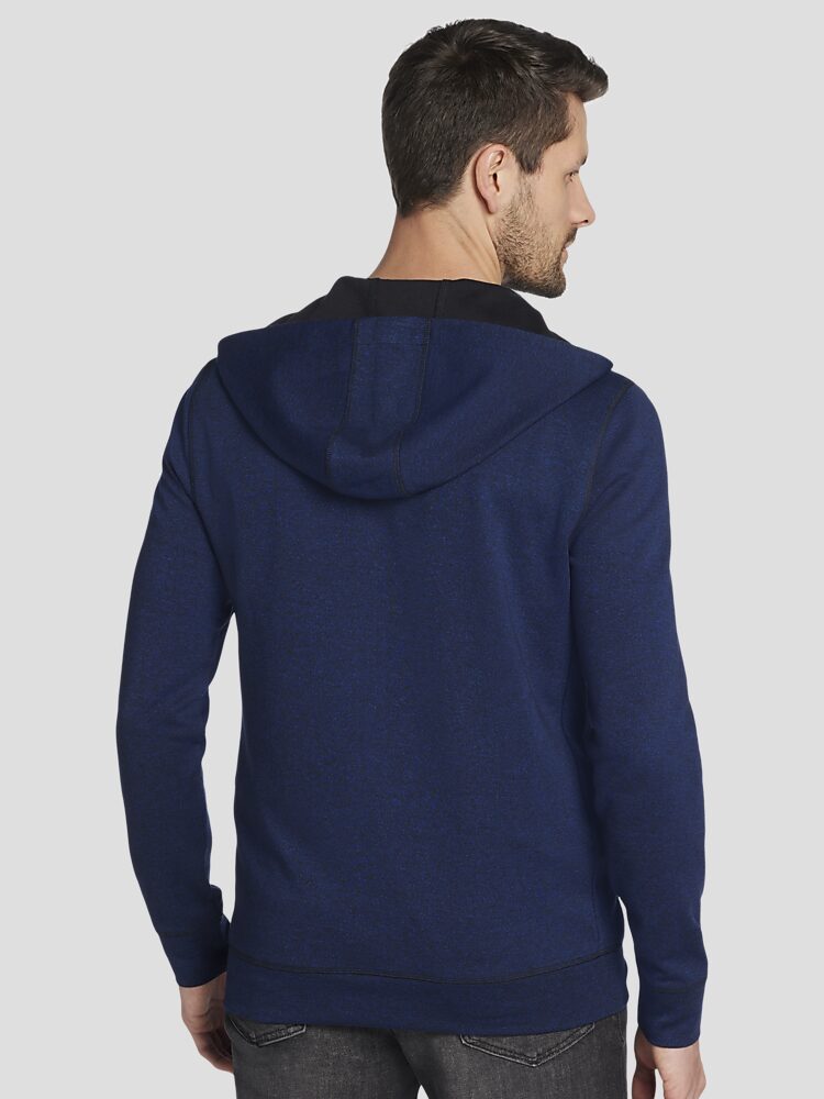 Awearness Kenneth Cole Big Tall Men s Slim Fit Knit Full Zip Hoodie at Men s Wearhouse Royal Blue Size 3XLT
