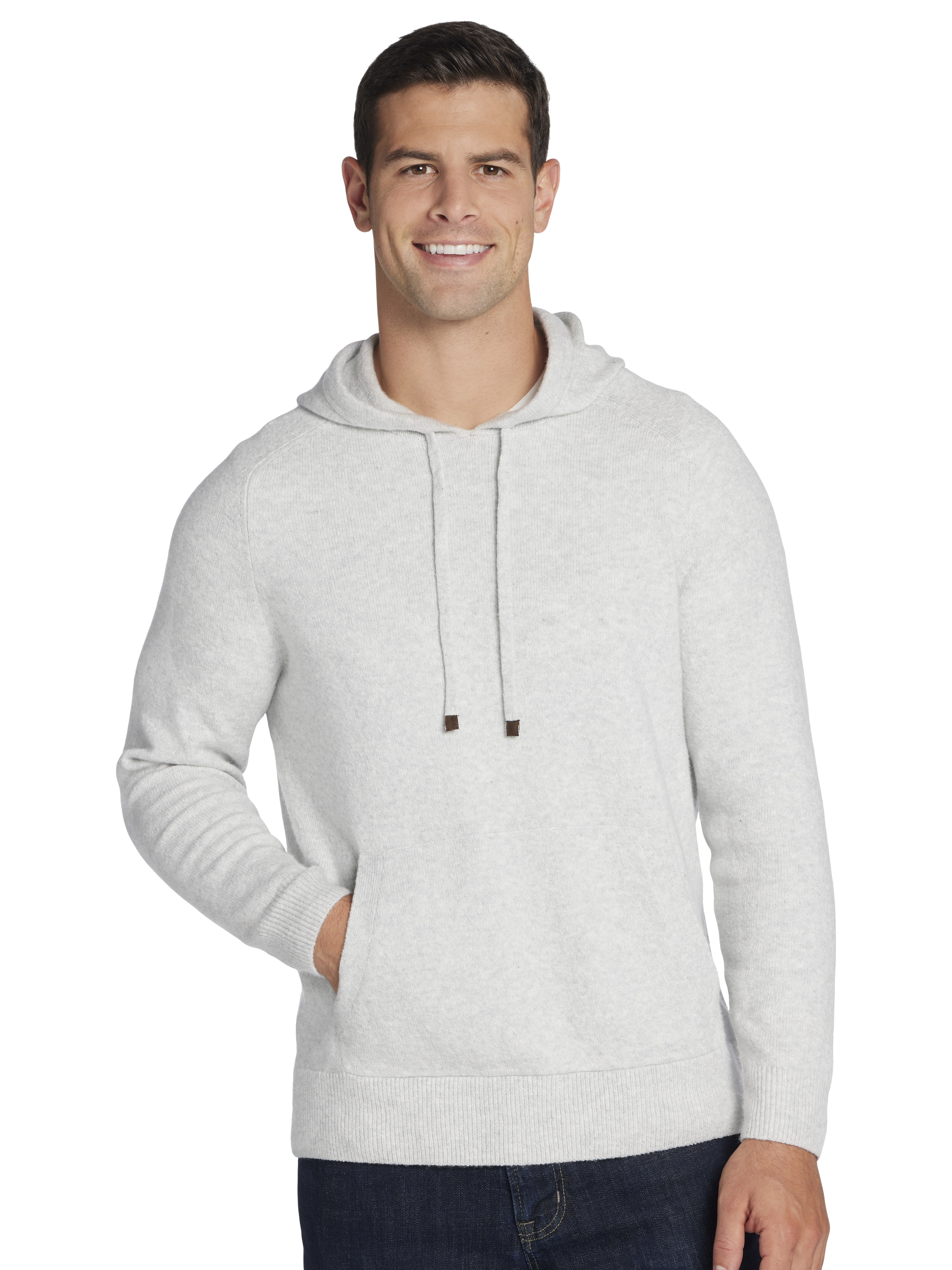 Joseph Abboud Modern Fit Cotton Blend Pullover Hoodie | Sweaters 
