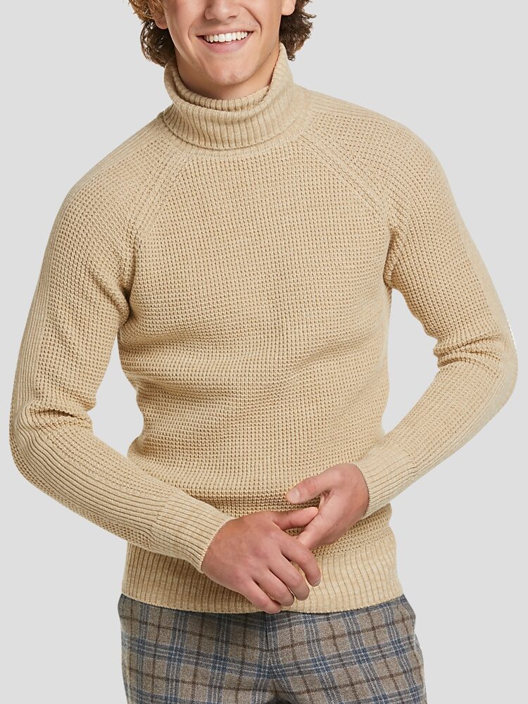 Paisley Gray Slim Fit Turtleneck Sweater Sweaters Men s Wearhouse