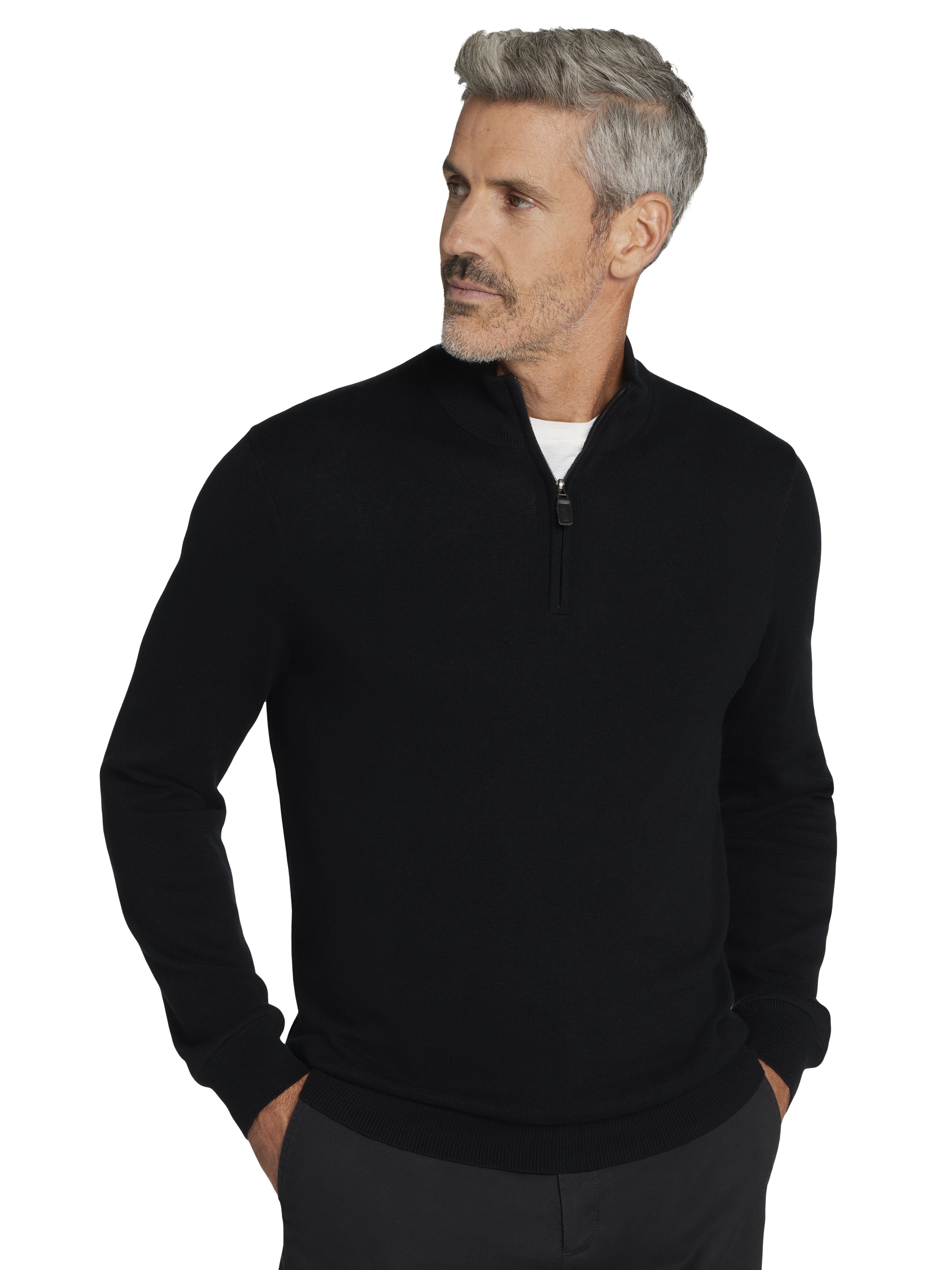 Modern Fit Pima Cotton 1/4-Zip Sweater