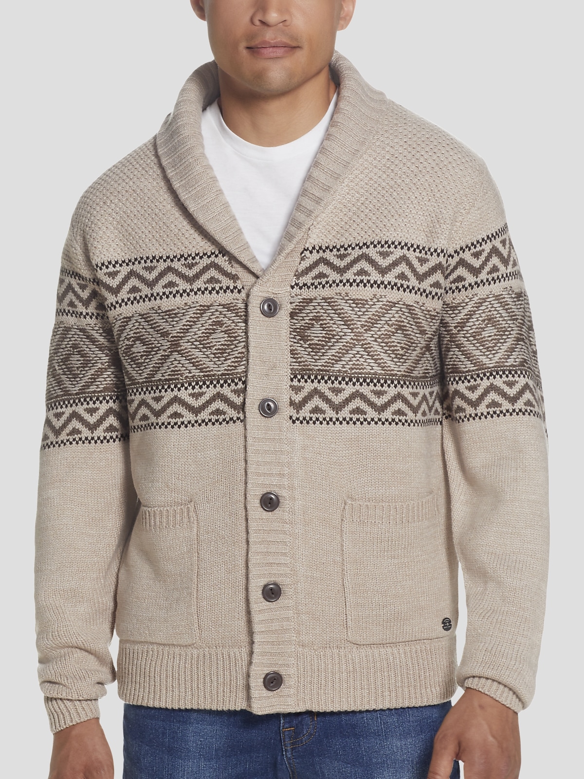 Weatherproof Vintage Classic Fit Norwegian Cardigan Sweater Jacket Sweaters Men s Wearhouse