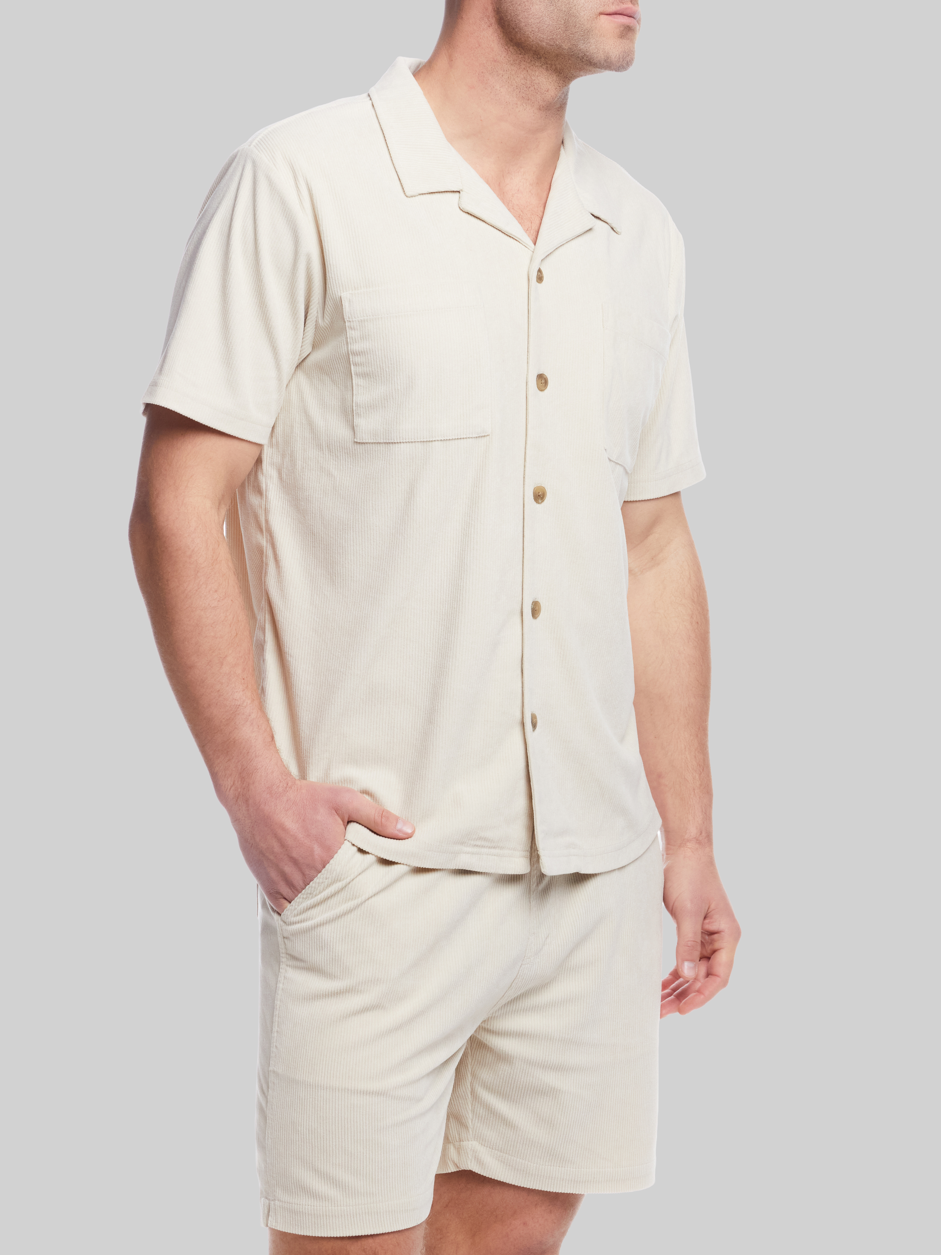Classic Fit Corduroy Camp Shirt