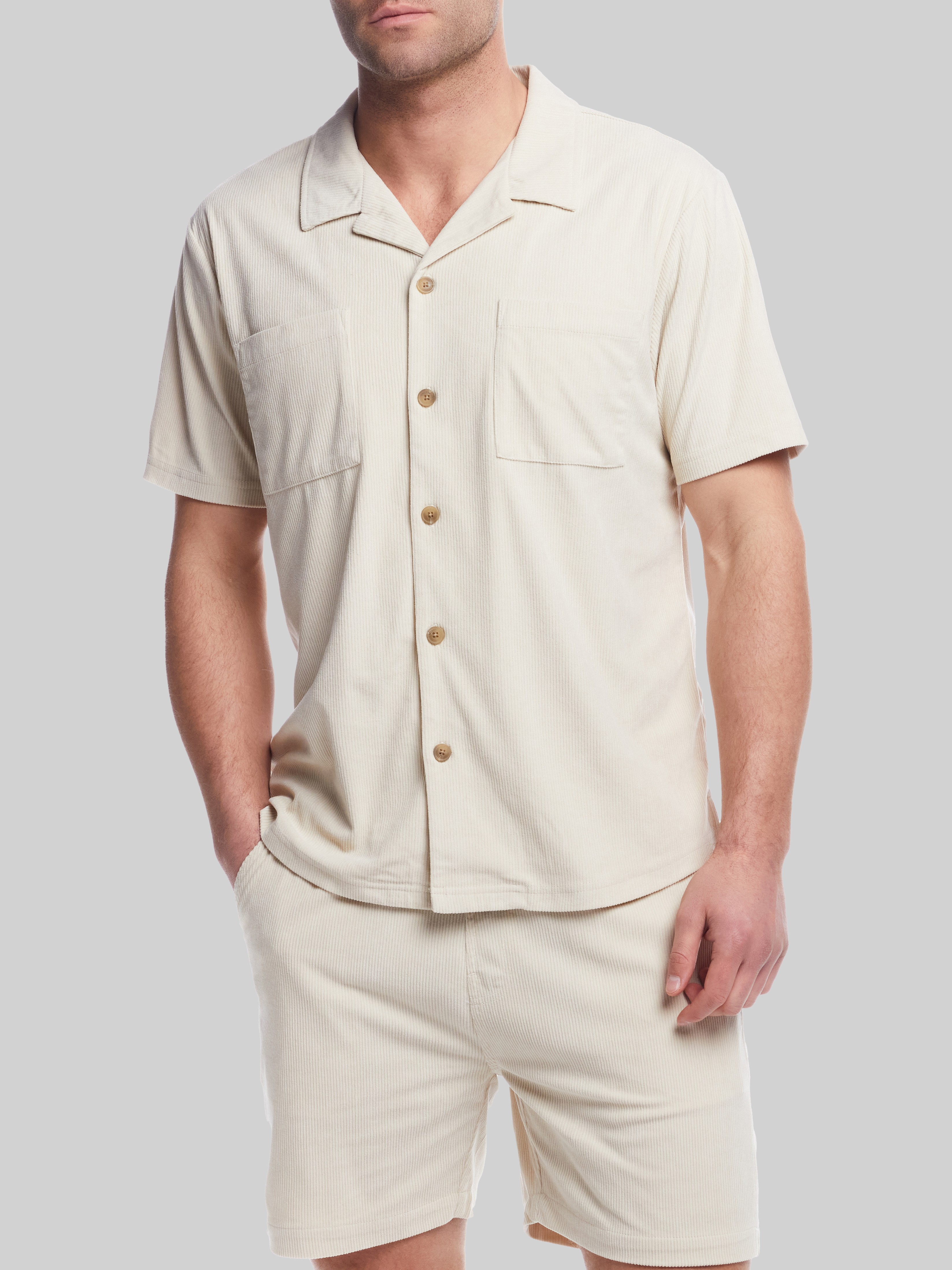 Classic Fit Corduroy Camp Shirt