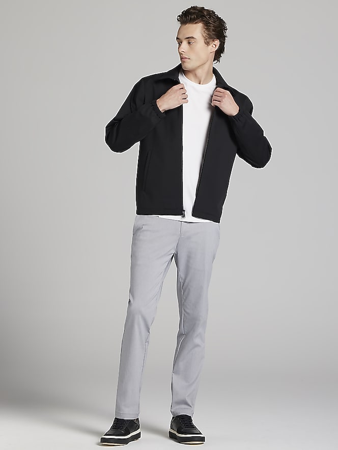 Awearness Kenneth Cole Modern Fit New Tech Knit Zip Bomber