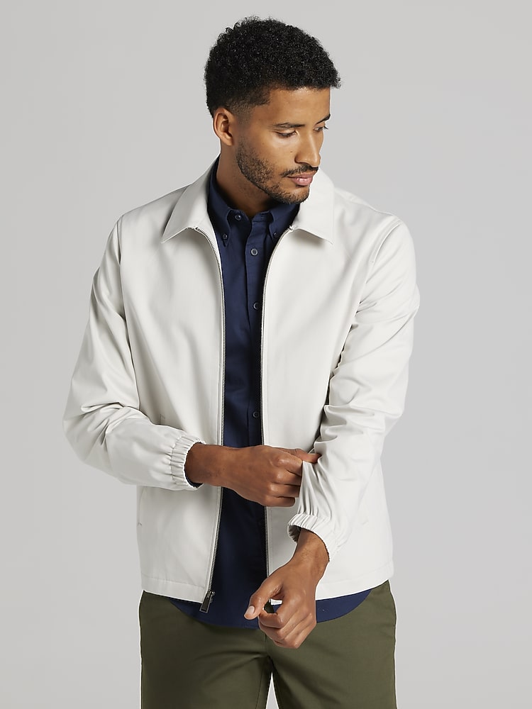 Awearness Kenneth Cole New Tech Knit Zip Bomber Jacket