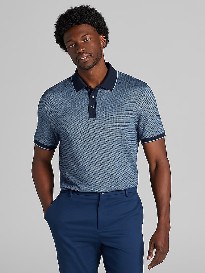Joseph Abboud Modern Fit Jacquard Polo