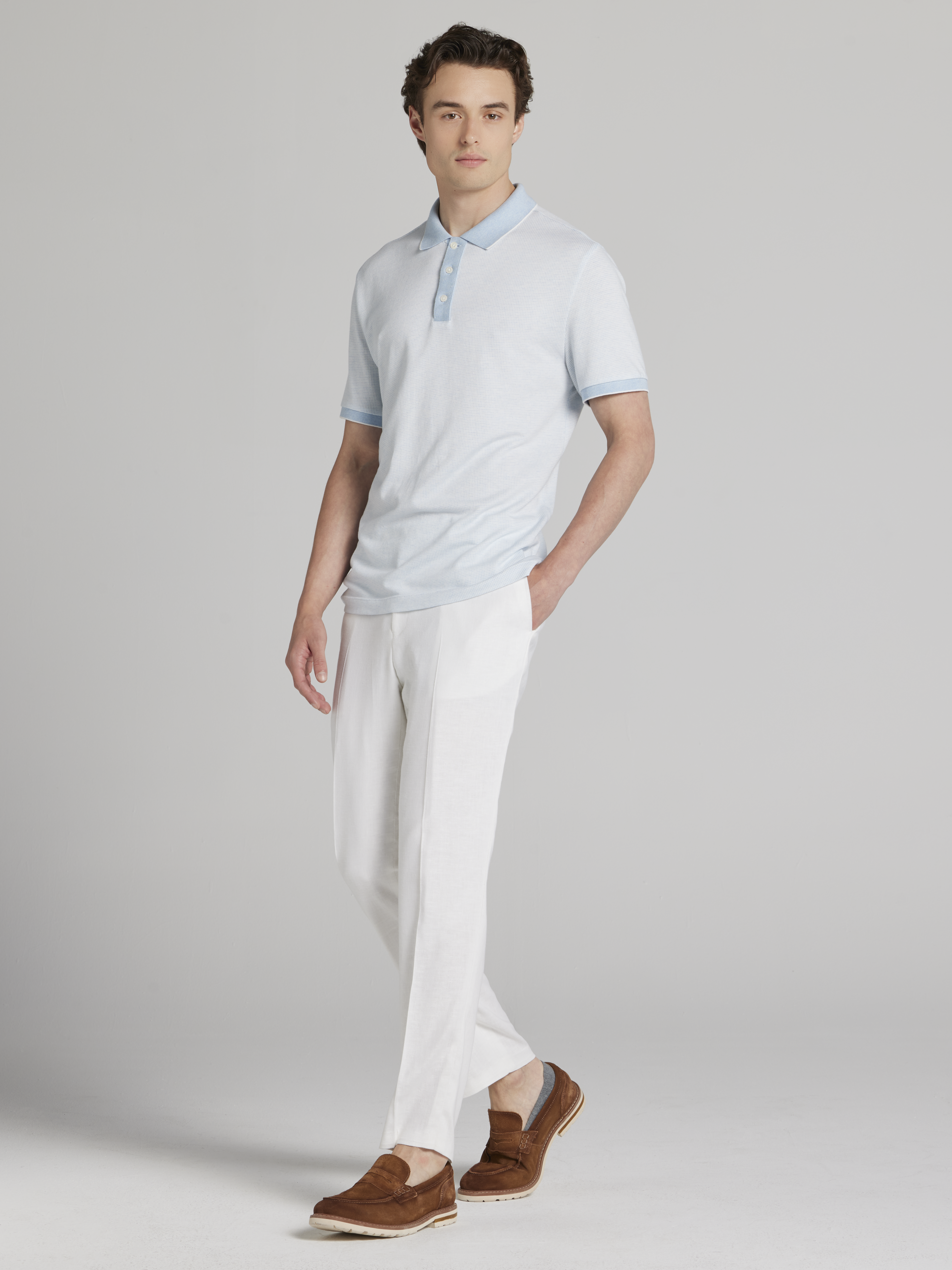 Modern Fit Jacquard Polo