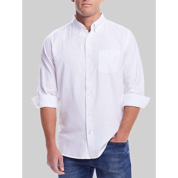 Weatherproof Vintage Men's Classic Fit Solid Country Twill Button Up Shirt White - Size: XXL TMW69HH50010