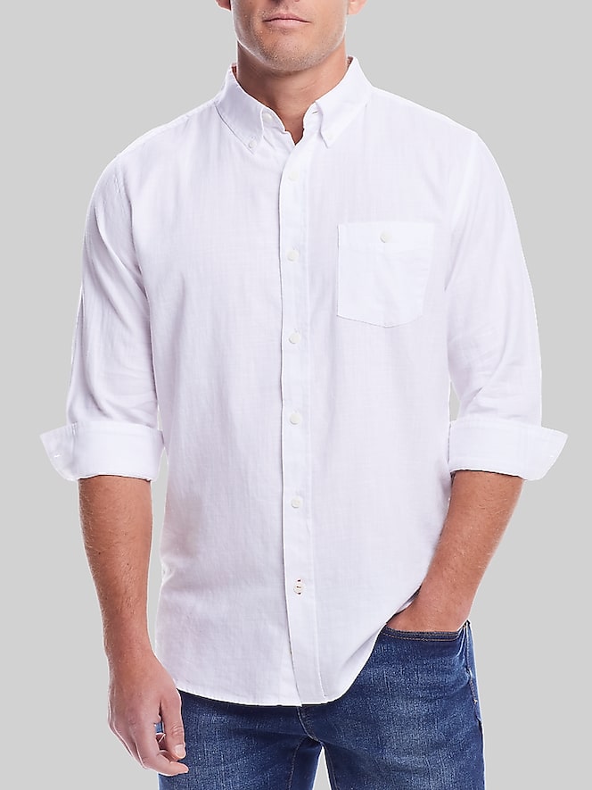 Weatherproof Vintage Classic Fit Solid Country Twill Button Up Shirt