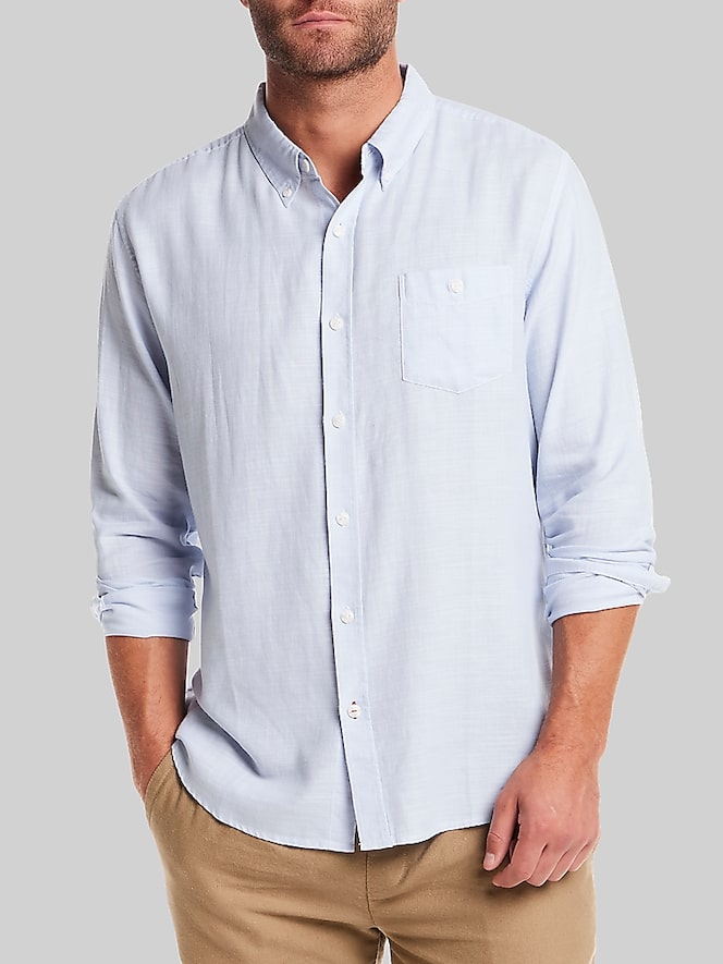 Weatherproof Vintage Classic Fit Solid Country Twill Button Up Shirt