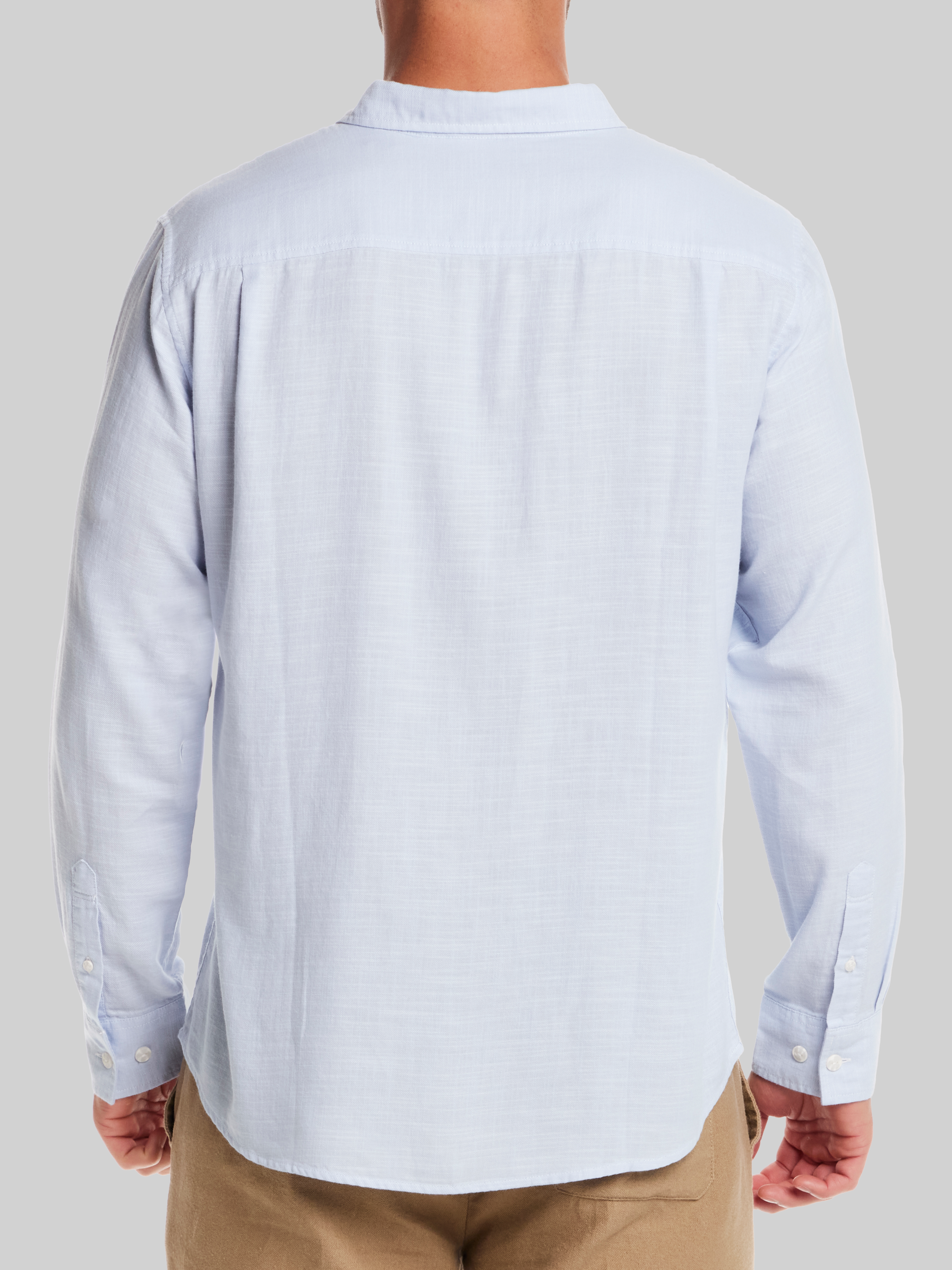 Classic Fit Solid Country Twill Button Up Shirt