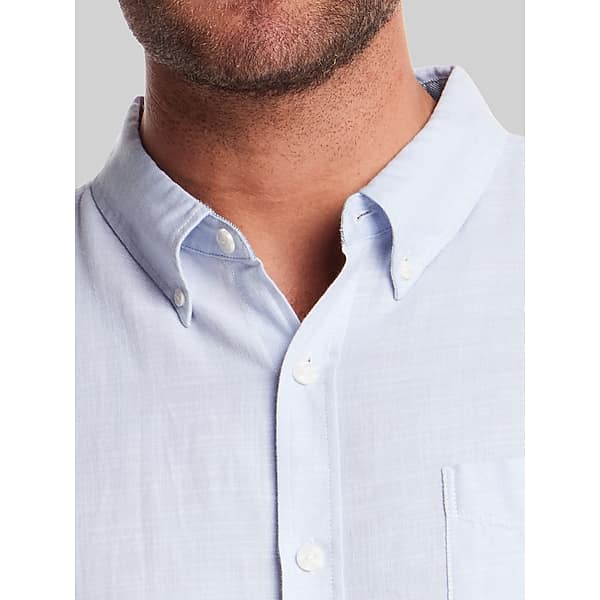 Weatherproof Vintage Men's Classic Fit Solid Country Twill Button Up Shirt Light Blue - Size: XL TMW69H540093