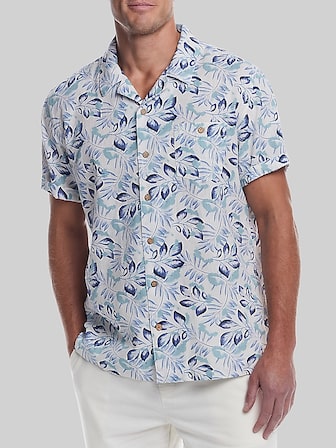 Classic Fit Vertical Dobby Button Up Shirt