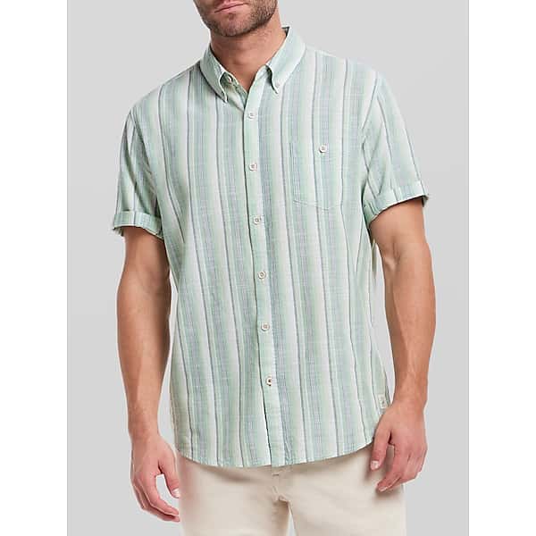 Weatherproof Vintage Men's Classic Fit Button Up Shirt Light Green - Size: Large TMW69XY30022