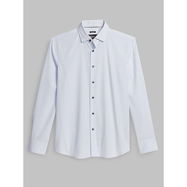 Awearness Kenneth Cole Men's CHILLFLEX Modern Fit 4-Way Stretch Button Up Shirt White - Size: Small