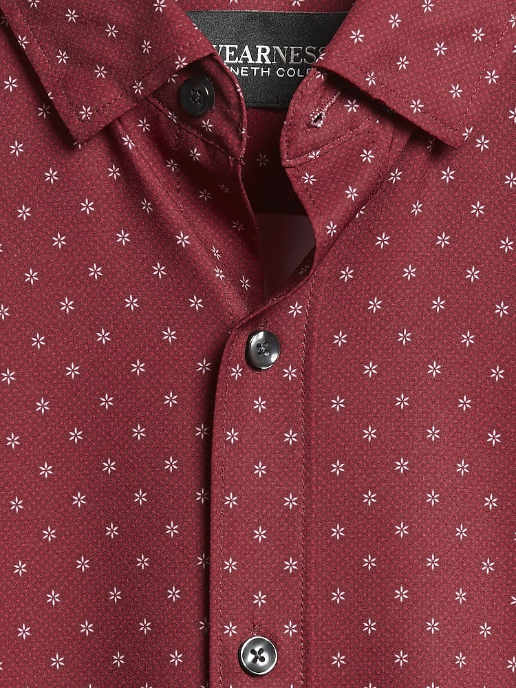 Awearness Kenneth Cole Slim Fit 4-Way Stretch Mini Asterisk