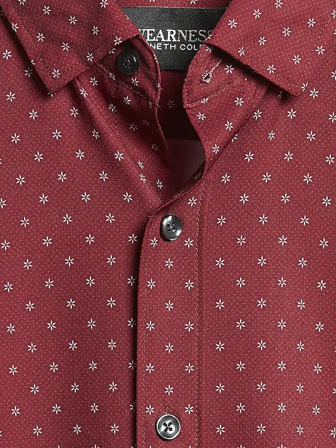 Awearness Kenneth Cole Slim Fit 4-Way Stretch Mini Asterisk