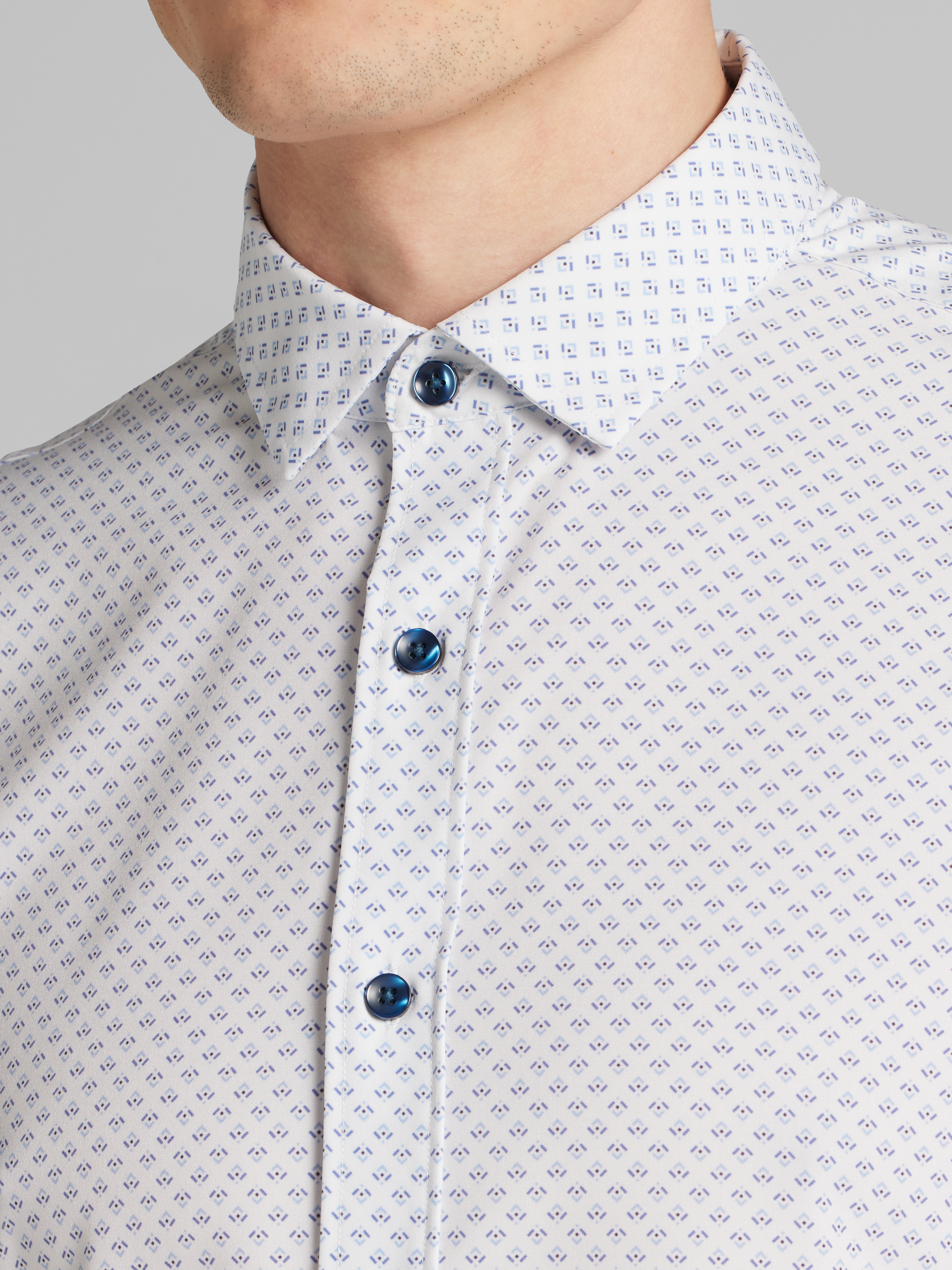 Slim Fit 4-Way Stretch Mini Arrow Button Up Shirt