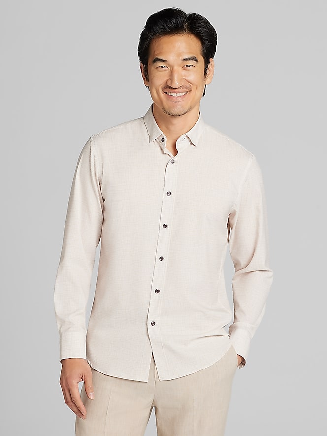 Awearness Kenneth Cole Slim Fit Spread Collar Button Up Shirt