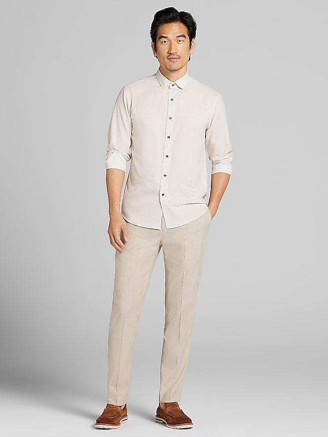 Awearness Kenneth Cole Slim Fit Spread Collar Button Up Shirt
