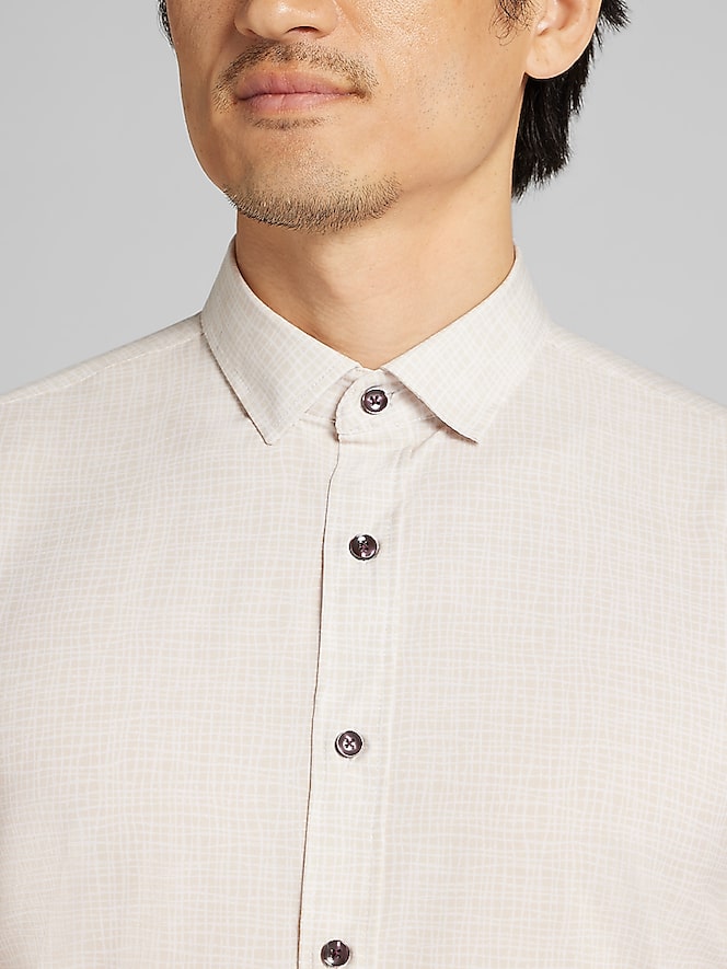 Awearness Kenneth Cole Slim Fit Spread Collar Button Up Shirt
