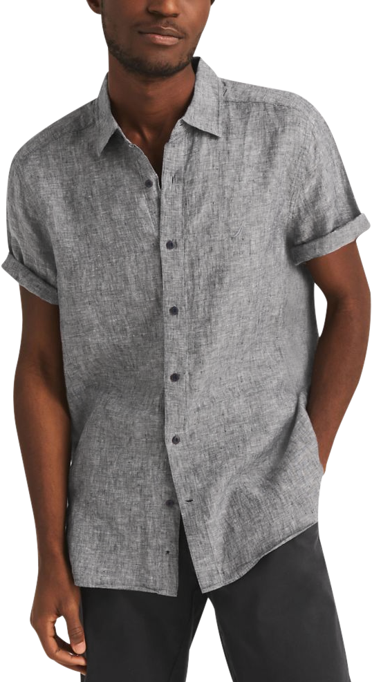 Nautica Linen-Blend Casual Button Up Shirt | Sport Shirts | Men's Wearhouse