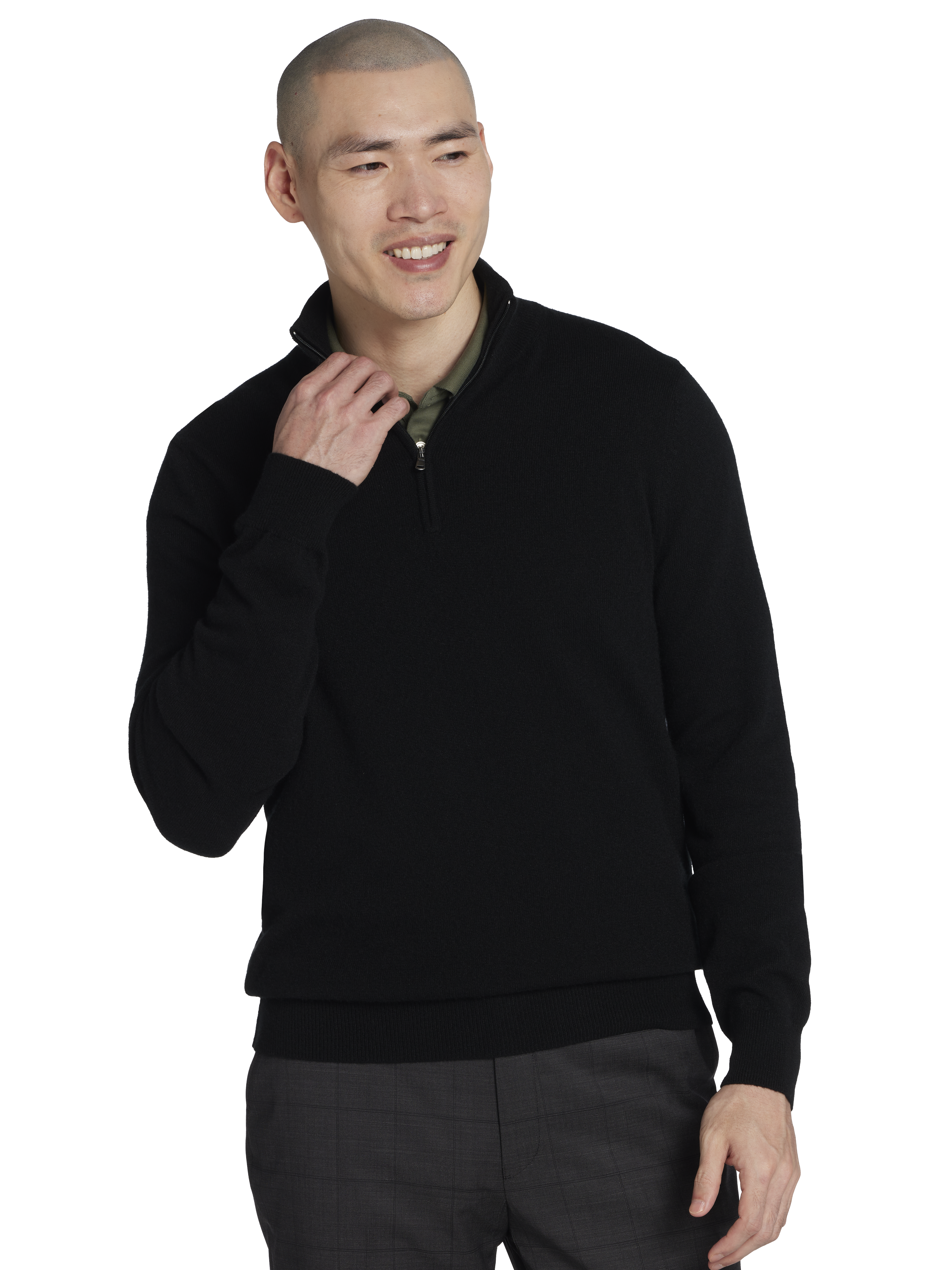 Modern Fit 1/4 Zip Cashmere Sweater