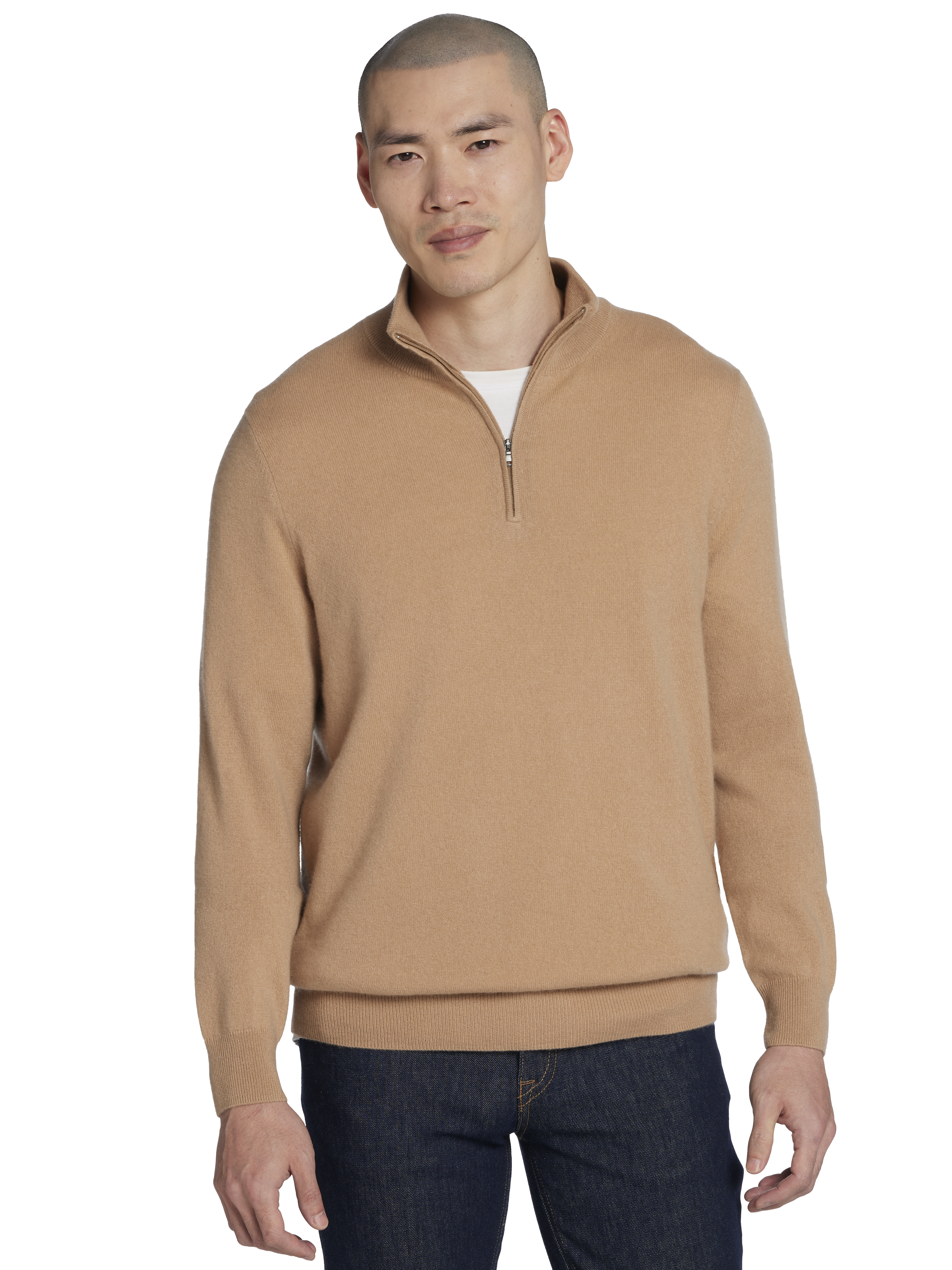 Modern Fit 1/4 Zip Cashmere Sweater