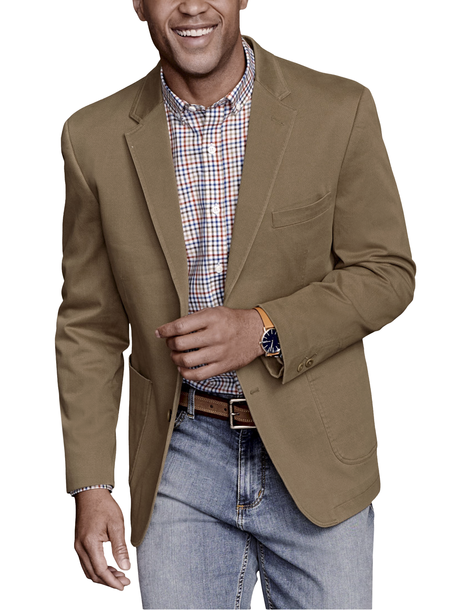 Modern Fit Washed Cotton Blazer