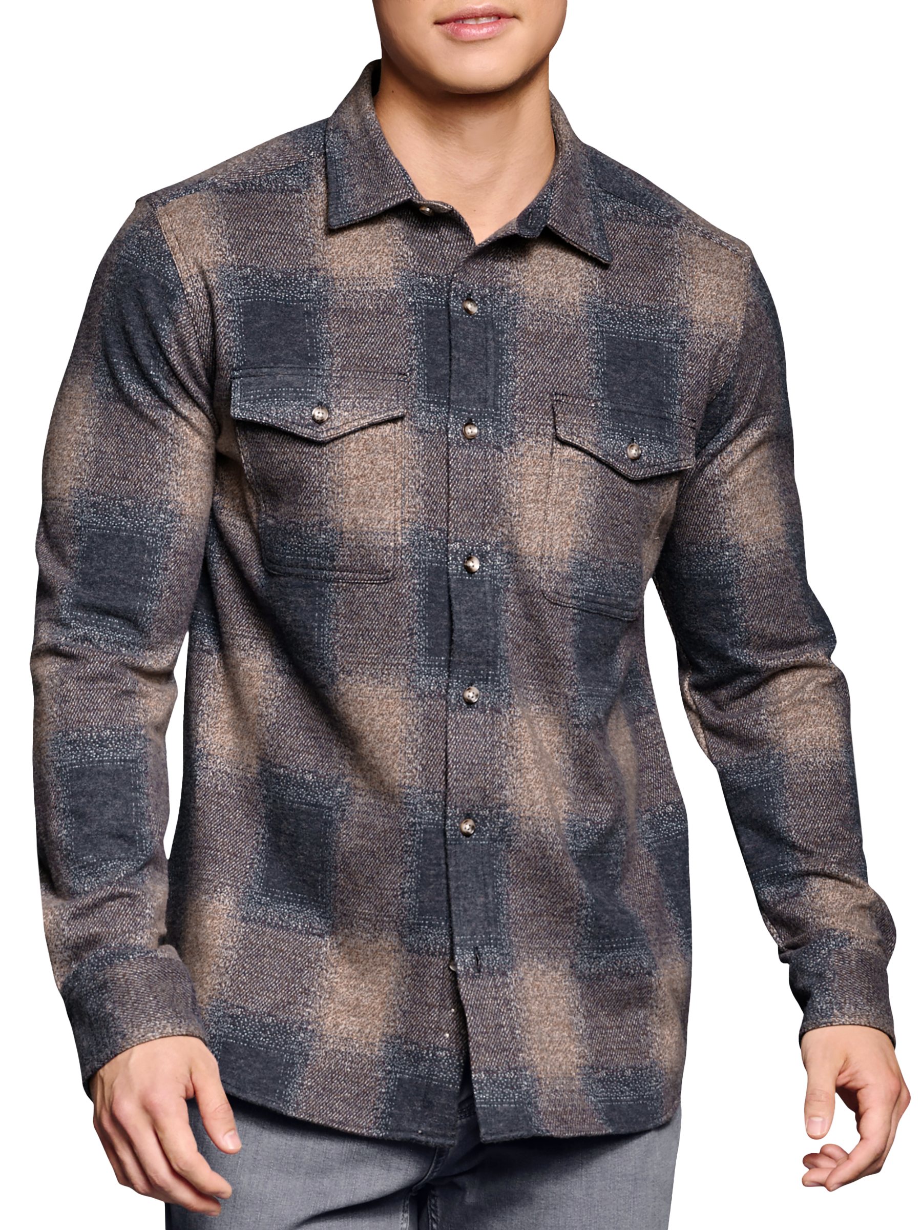 Modern Fit Button Up Shirt