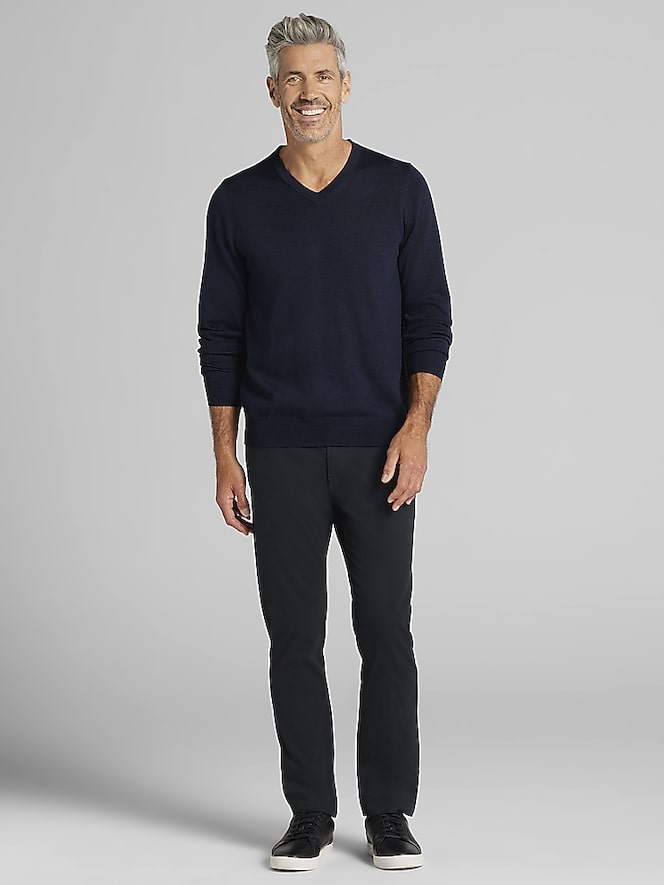Joseph Abboud Merino Wool V-Neck Sweater