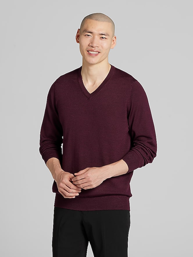 Joseph Abboud Merino Wool V-Neck Sweater