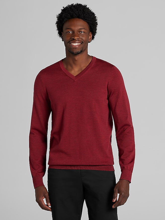 Joseph Abboud Merino Wool V-Neck Sweater