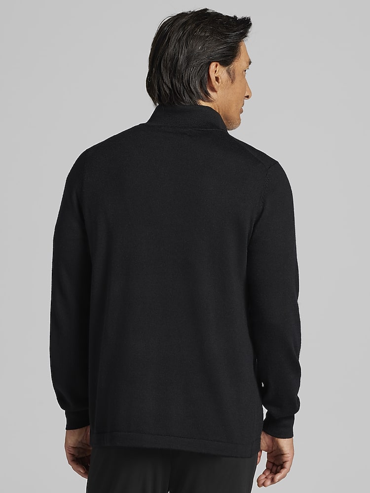 Merino Wool Quarter Zip Sweater